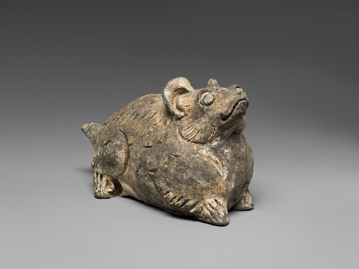 Tomb Figure of Rat, Earthenware, China 