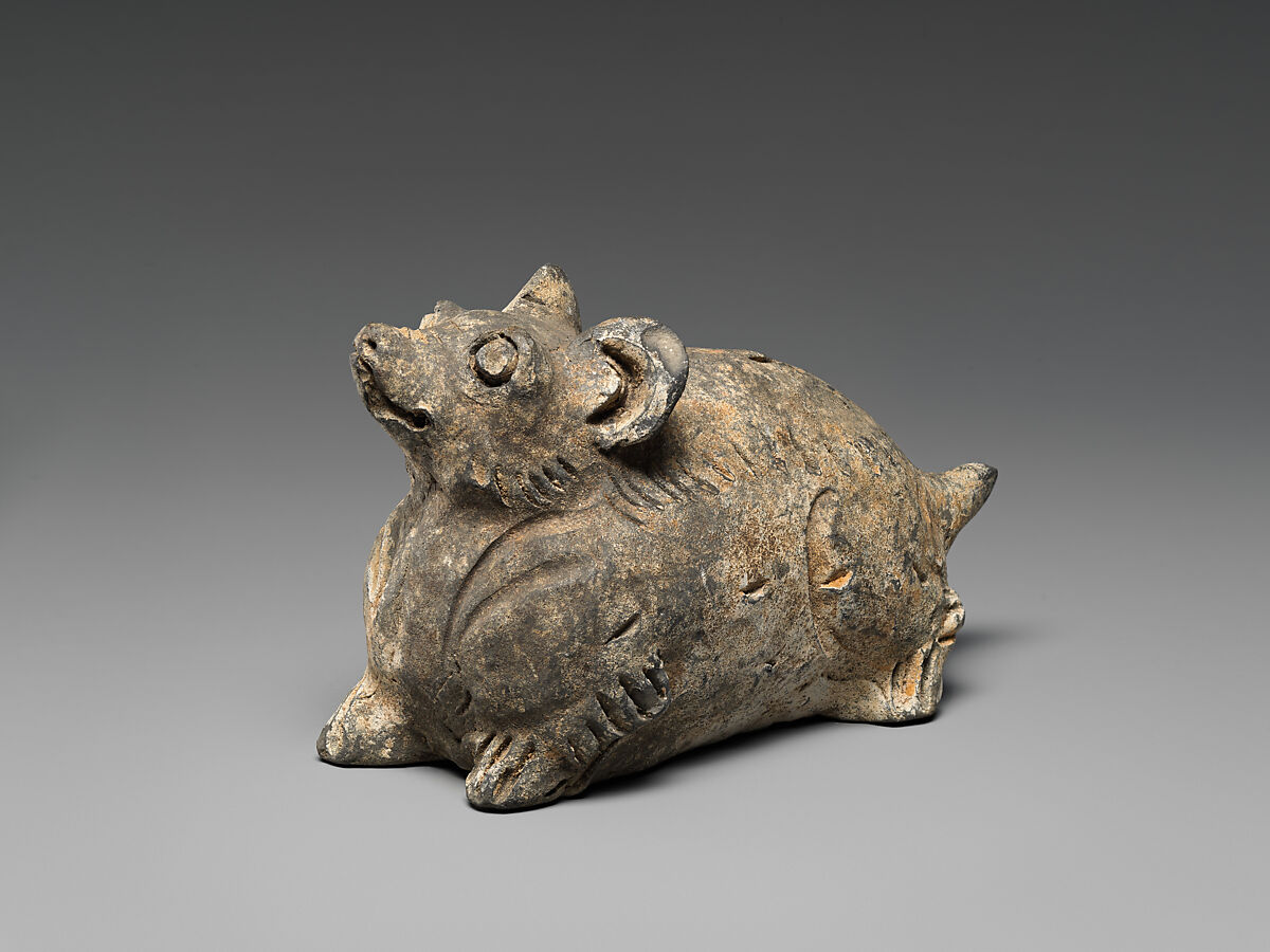 Tomb Figure of Rat, Earthenware, China