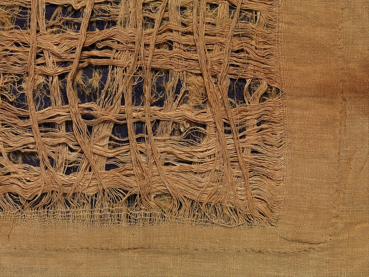Textile Fragment, Wool, linen; plain weave, tapestry weave