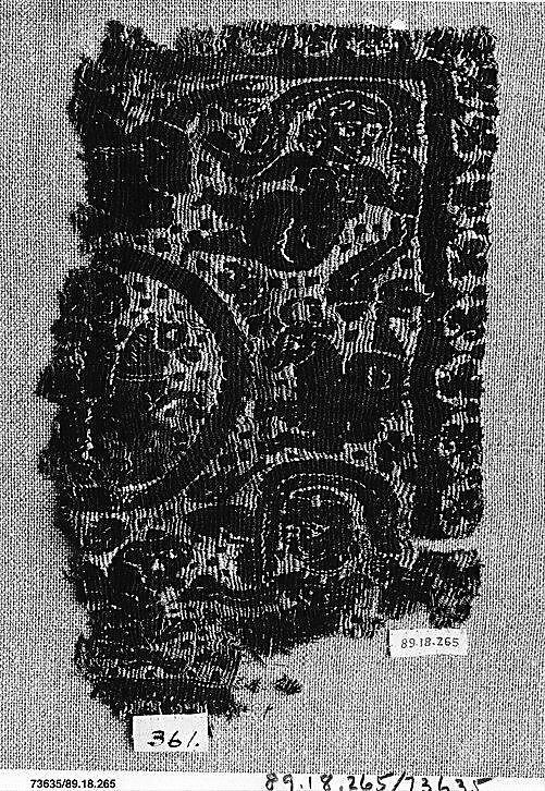 Textile Fragment, Wool, linen; tapestry weave