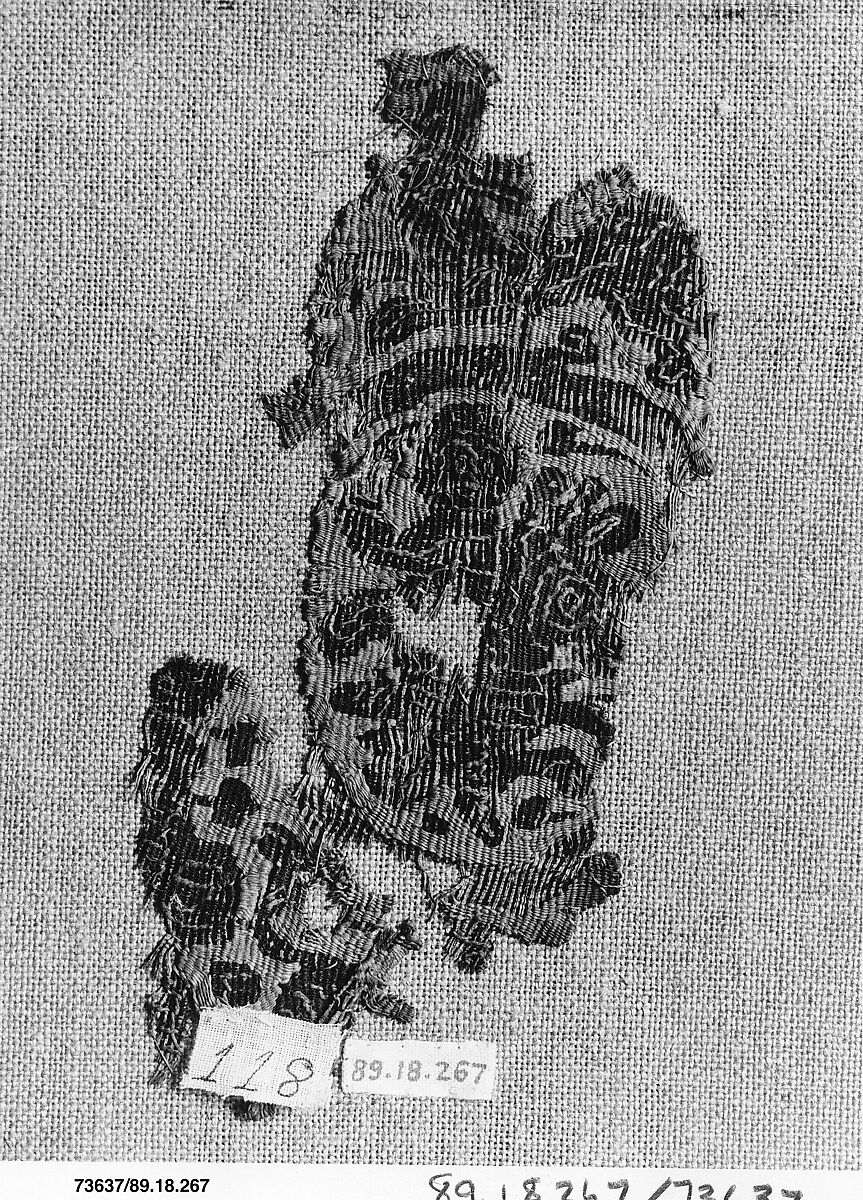 Textile Fragment, Wool, linen; tapestry weave