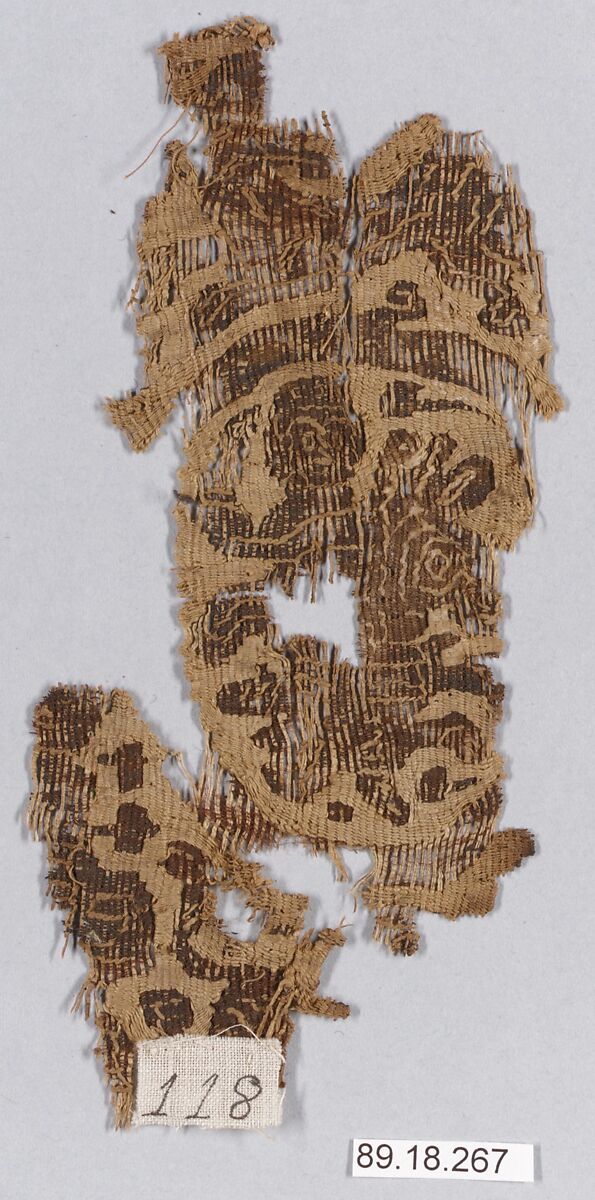 Textile Fragment, Wool, linen; tapestry weave 
