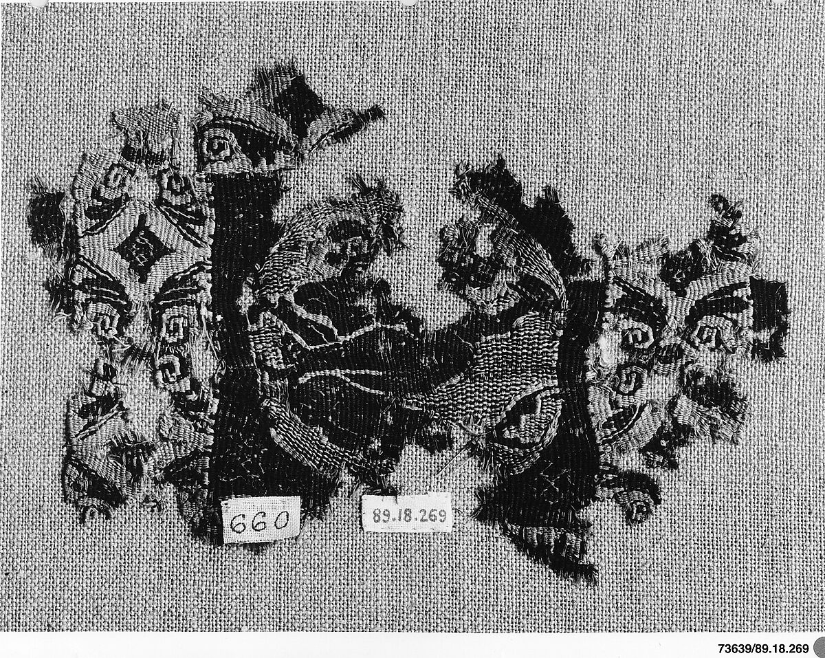 Textile Fragment, Wool, linen; tapestry weave