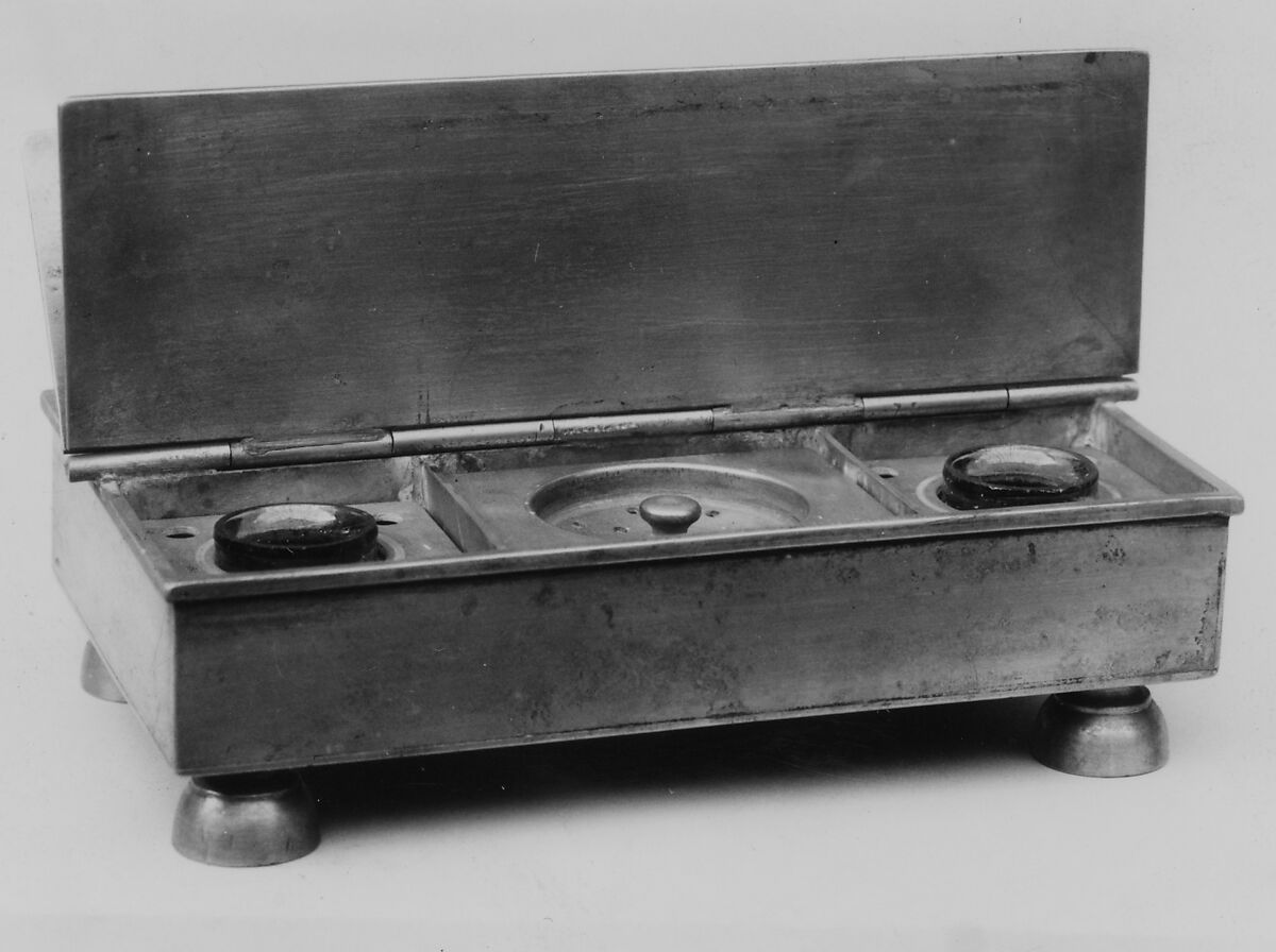 Inkstand, Pewter, American or British 