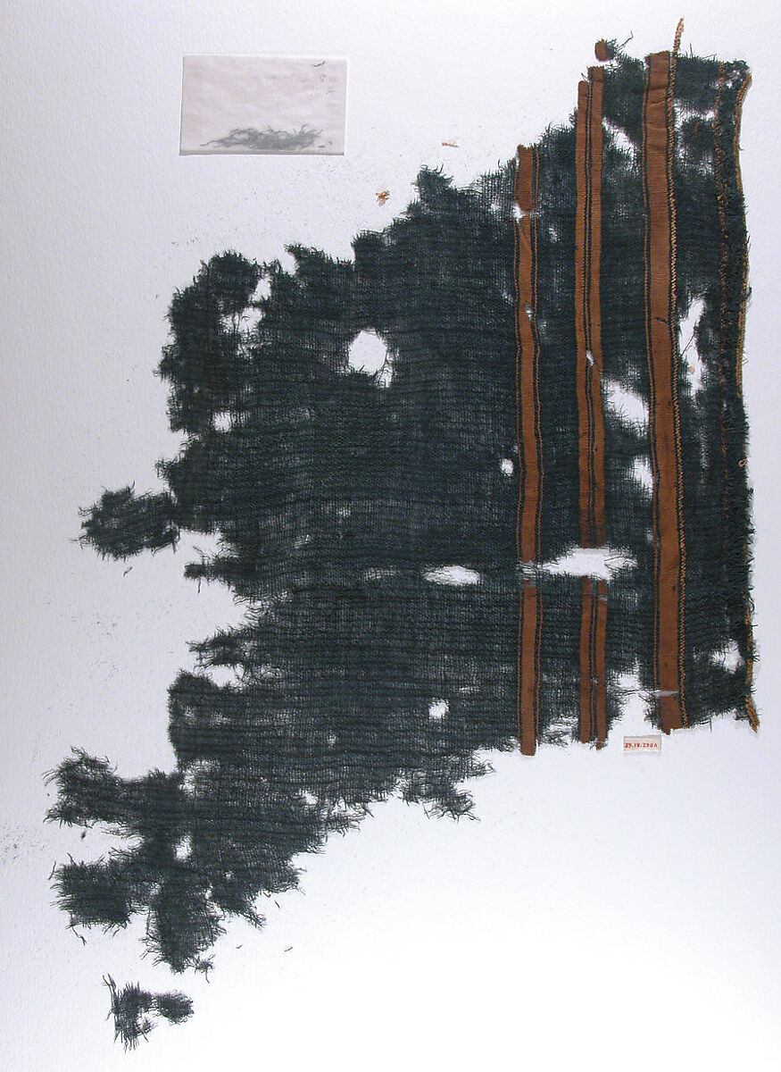 Textile Fragment, Wool, linen; plain weave, tapestry weave