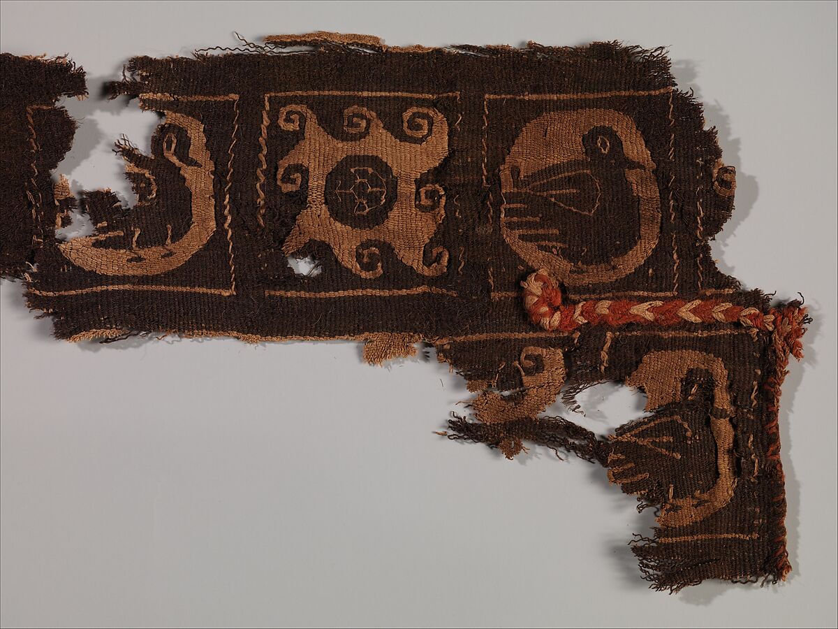 Textile Fragment, Wool, linen; tapestry weave