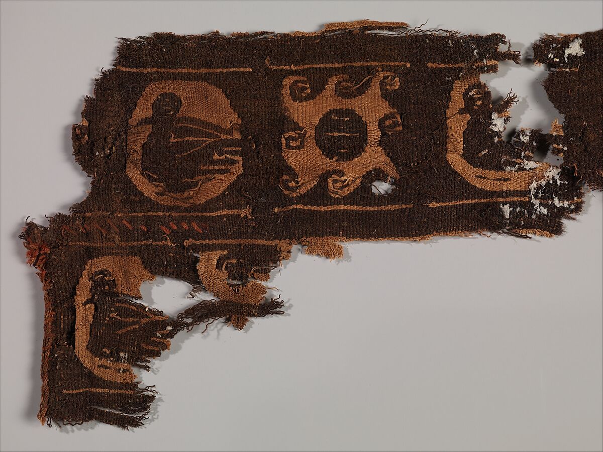 Textile Fragment, Wool, linen; tapestry weave