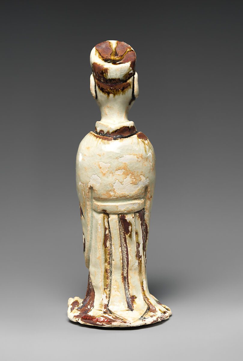 Daoist Priest with Zodiac Animal, Ram, Stoneware, China