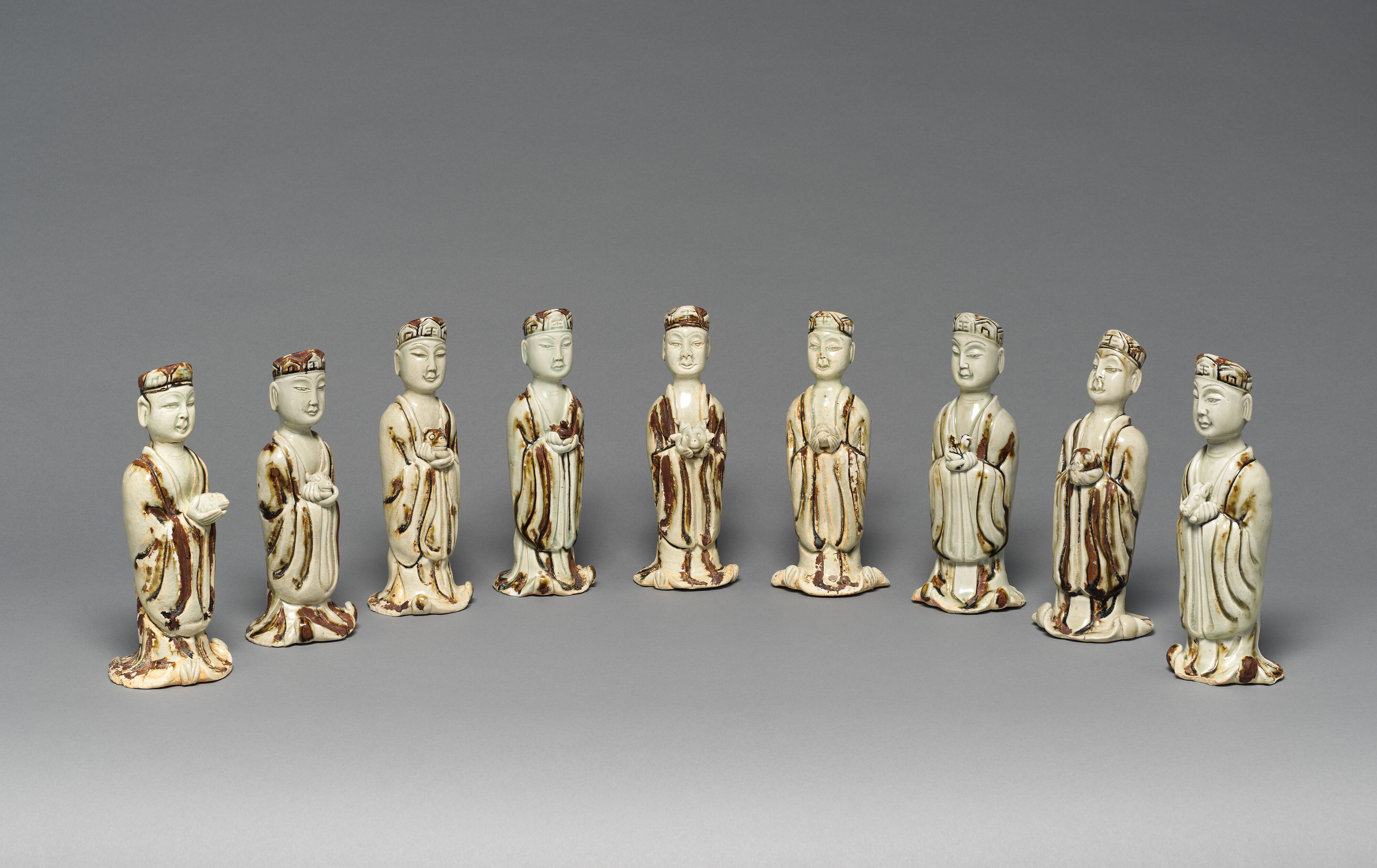 アンティーク　古銅　人物神獣刻　柄杓　約35㎝　C　R9851 Chinese zodiac figure of a ram - China - Song dynasty (960–1279
