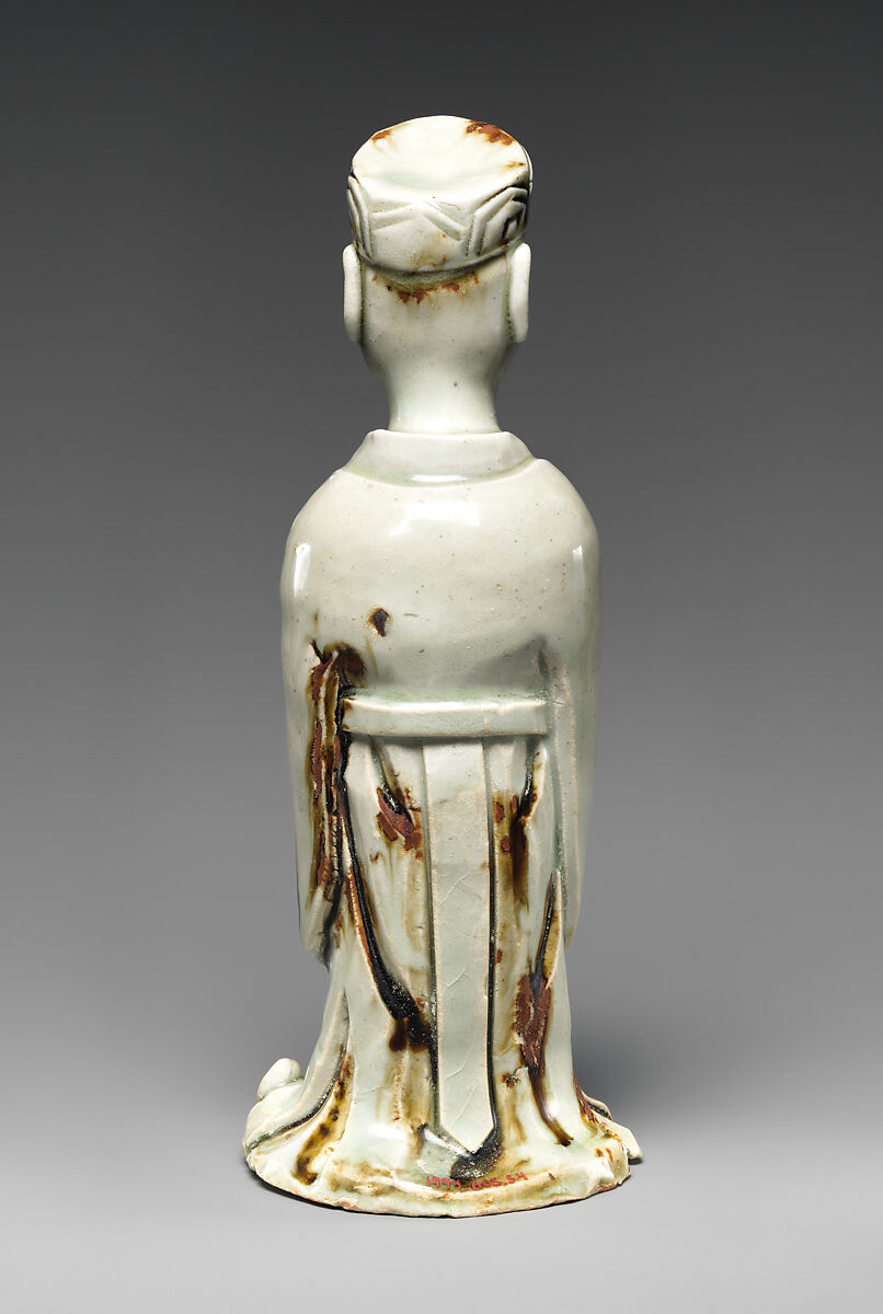 Daoist Priest with Zodiac Animal, Rooster, Stoneware, China