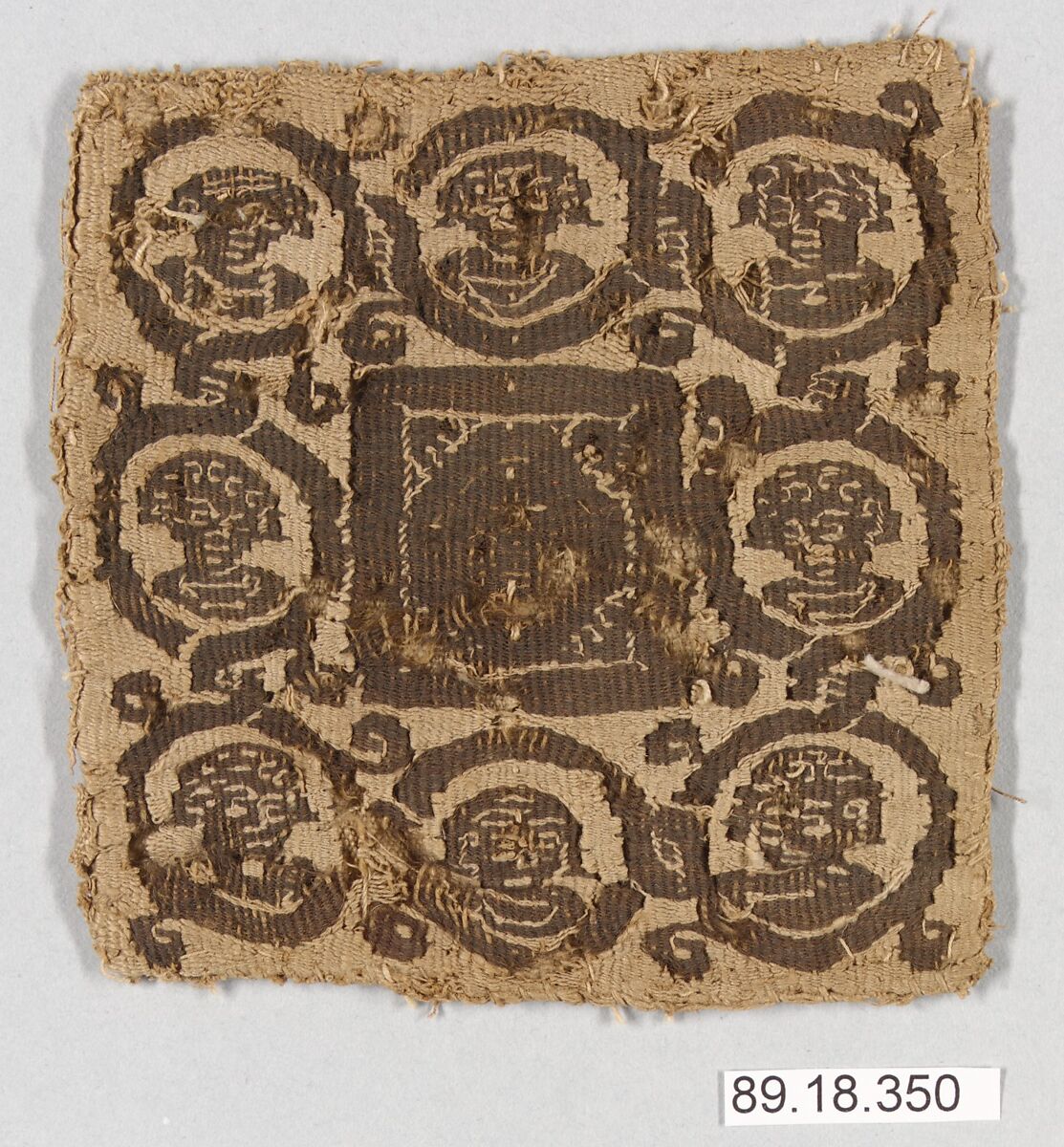 Textile Fragment, Wool, linen; tapestry weave 