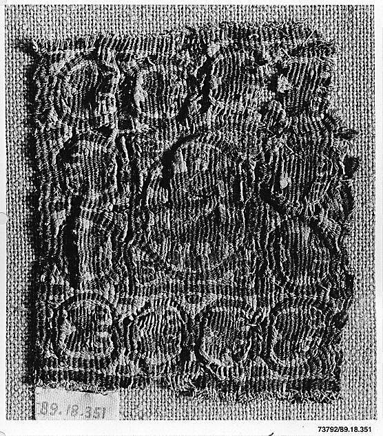Textile Fragment, Wool, linen; tapestry weave