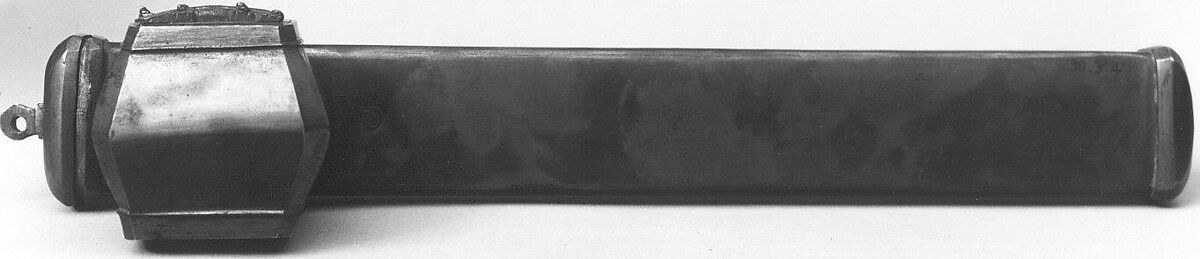 Pen Case and Inkwell, Brass