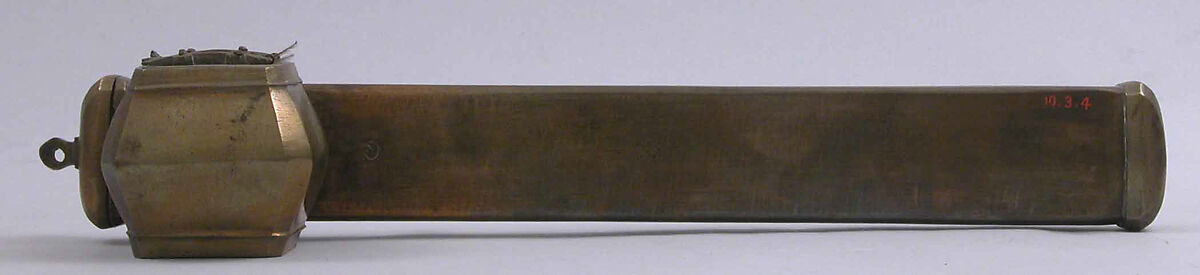 Pen Case and Inkwell, Brass