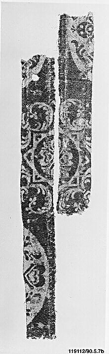 Textile Fragment, Silk, linen (?); samite (?)