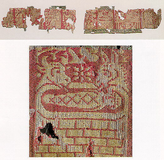 Fragmentary Band with Scenes from the Infancy of Christ, Wool, linen, silk; warp-faced compound twill