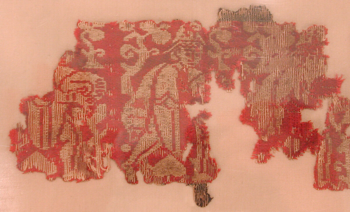 Fragmentary Band with Scenes from the Infancy of Christ, Wool, linen, silk; warp-faced compound twill