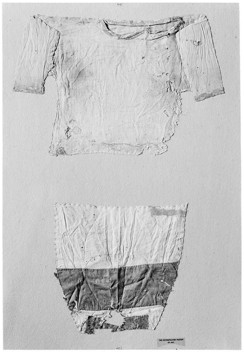 Child's Tunic, Linen, silk; plain weave 