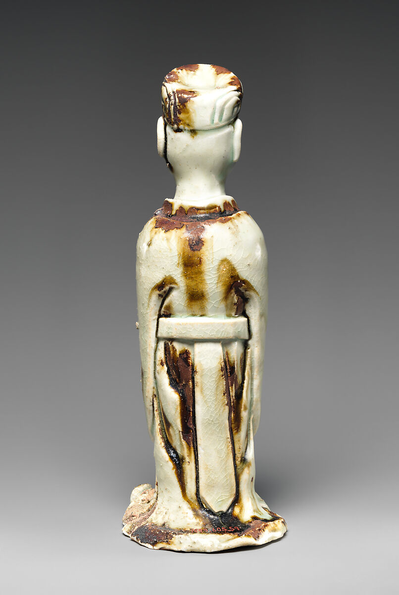 Daoist priest with zodiac animal, snake, Stoneware with brown glaze, China