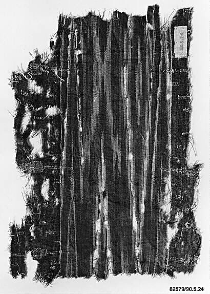 Ikat Textile Fragment, Cotton; resist dyed (ikat), plain weave, brocaded
