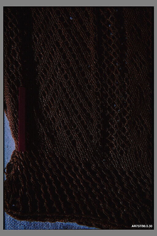 Hat, Linen; sprang technique