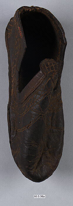 Boot, Leather; incised