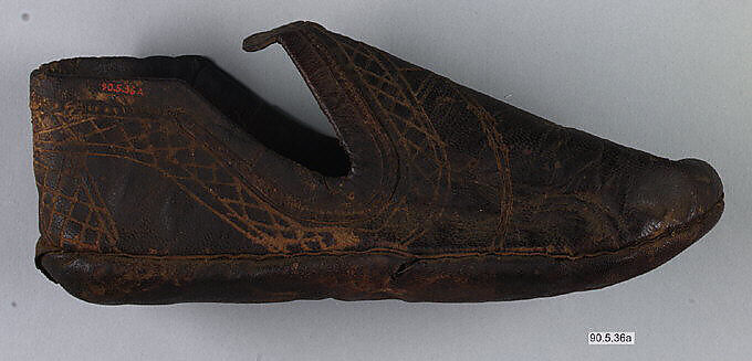 Boot, Leather; incised