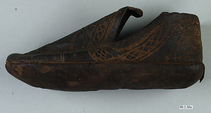 Boot, Leather; incised