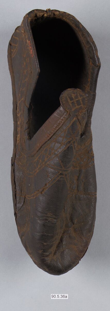 Boot, Leather; incised