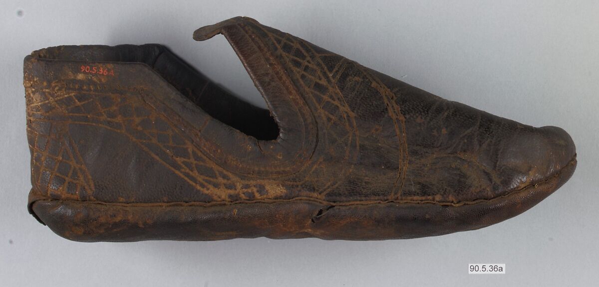 Boot, Leather; incised