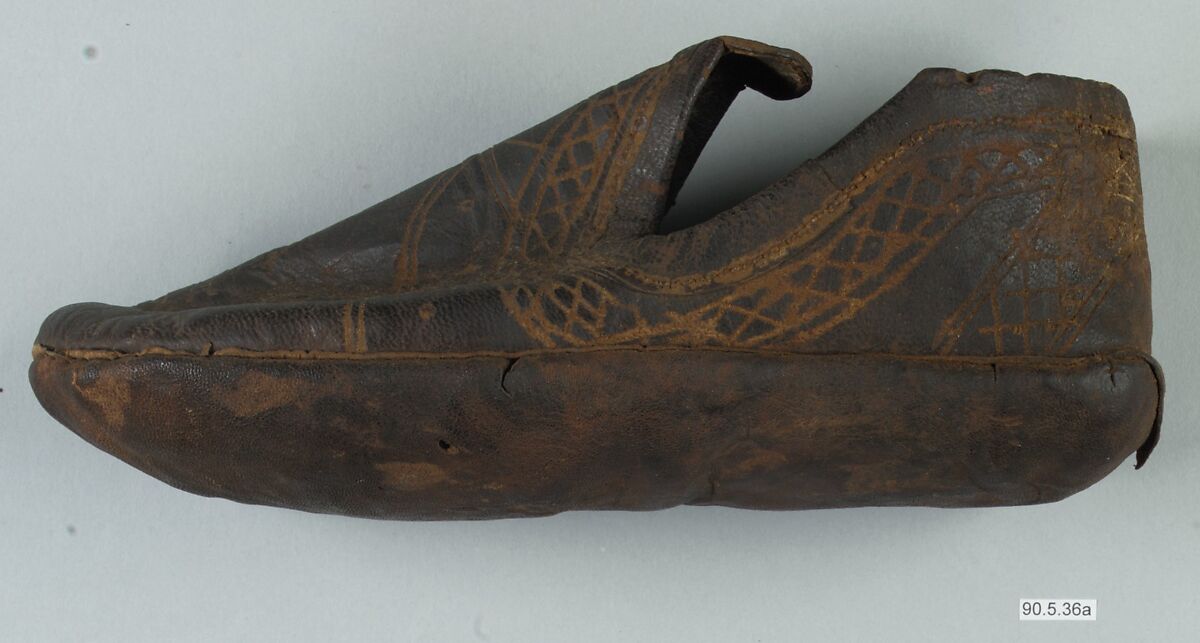 Boot, Leather; incised