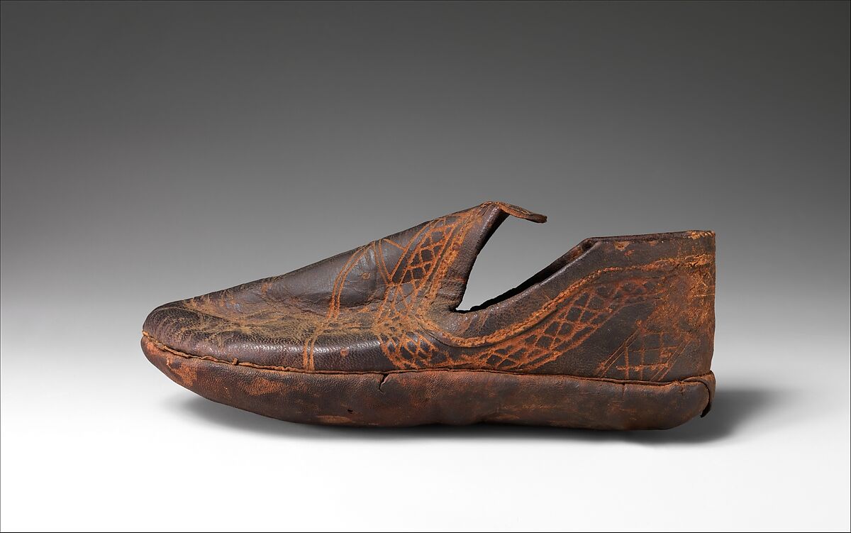 Boot, Leather; incised