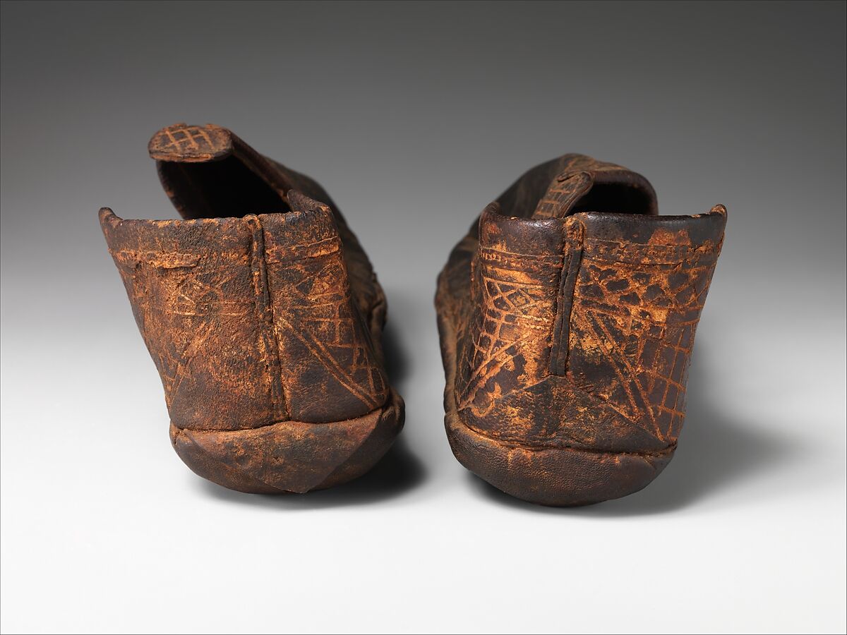 Boot, Leather; incised