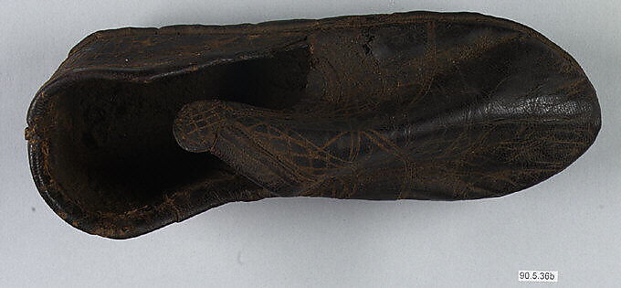 Boot, Leather; incised