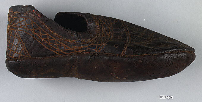 Boot, Leather; incised