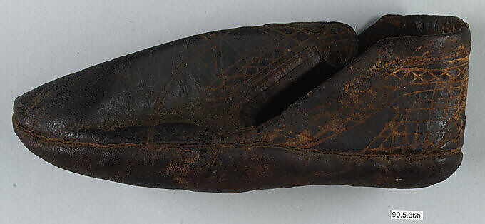 Boot, Leather; incised 