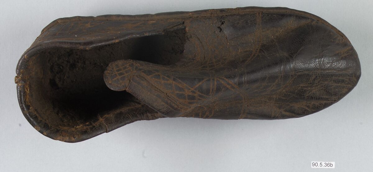 Boot, Leather; incised