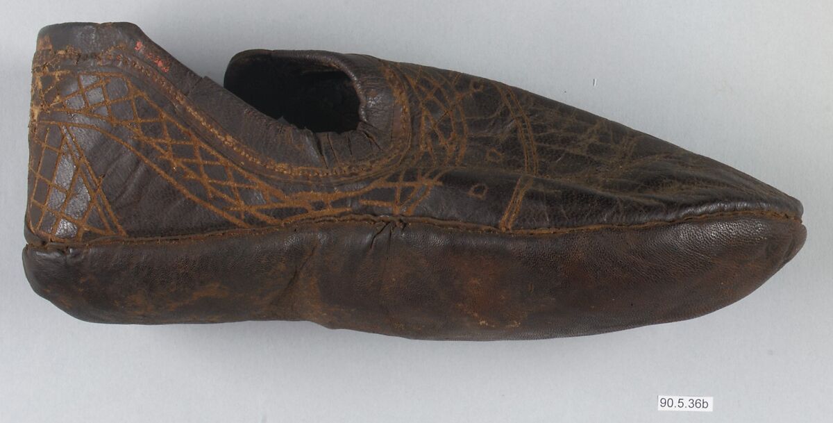 Boot, Leather; incised