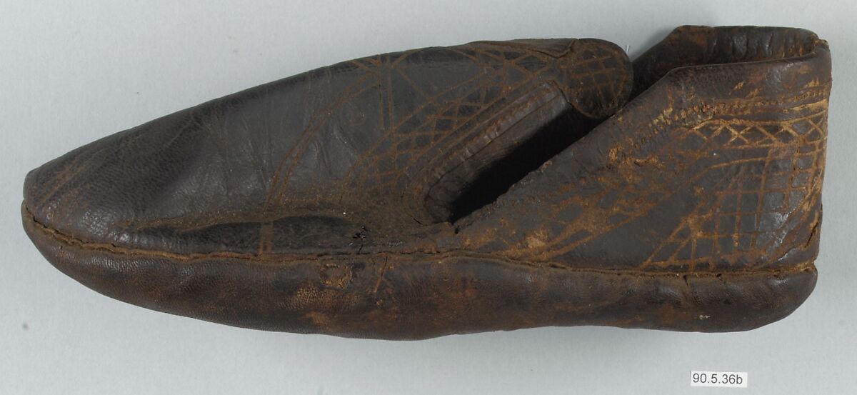 Boot, Leather; incised