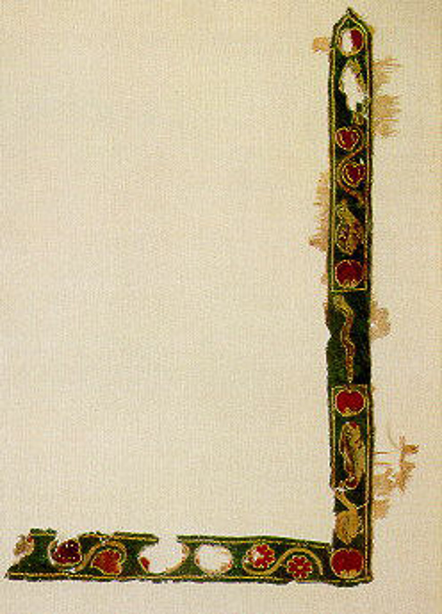 Ornamental Band with Nilotic Elements, Wool, linen; plain weave, tapestry weave