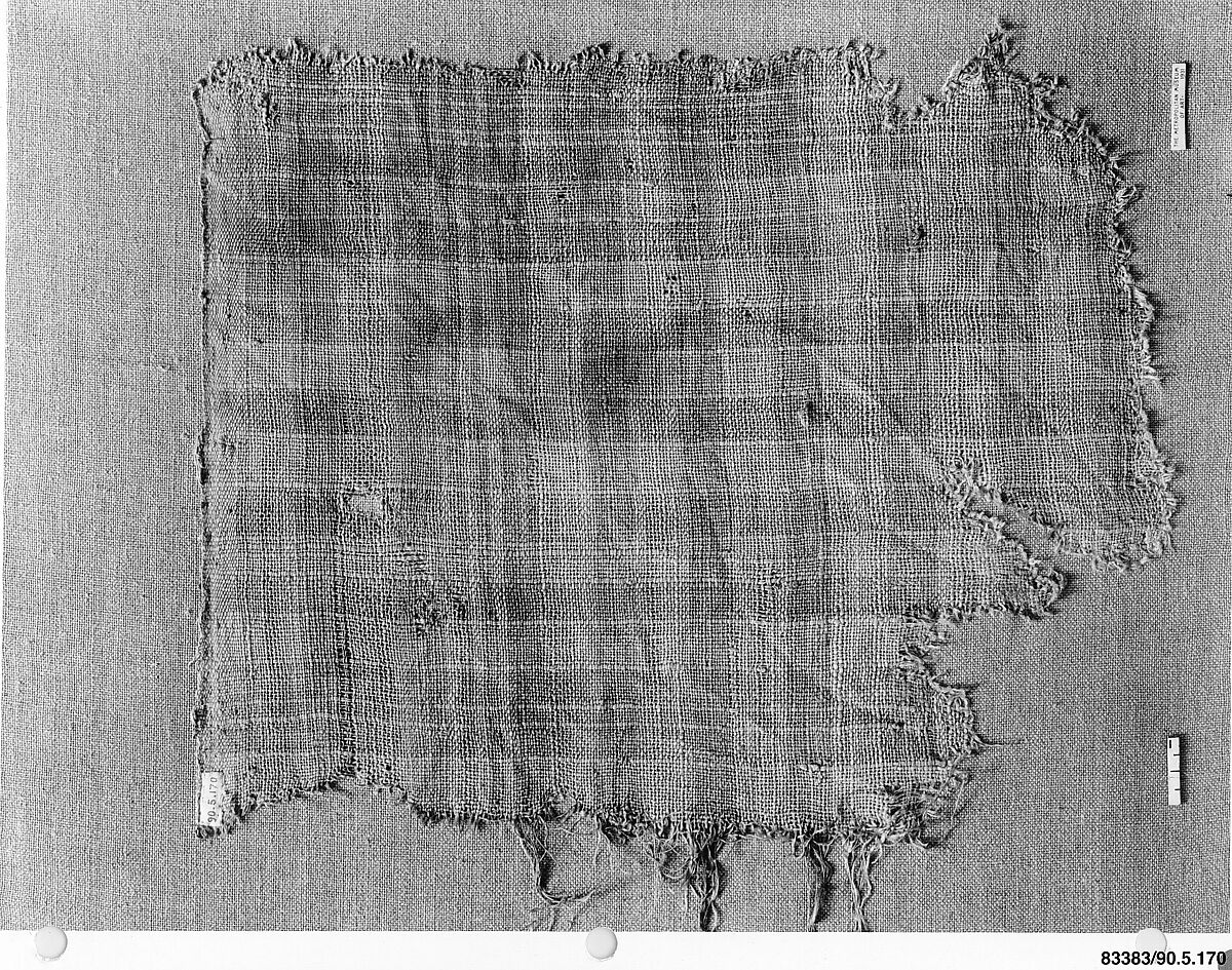 Textile Fragment, Linen; plain weave