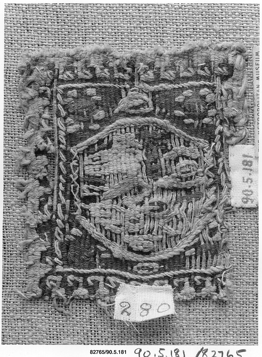 Textile Fragment, Wool, linen; tapestry weave