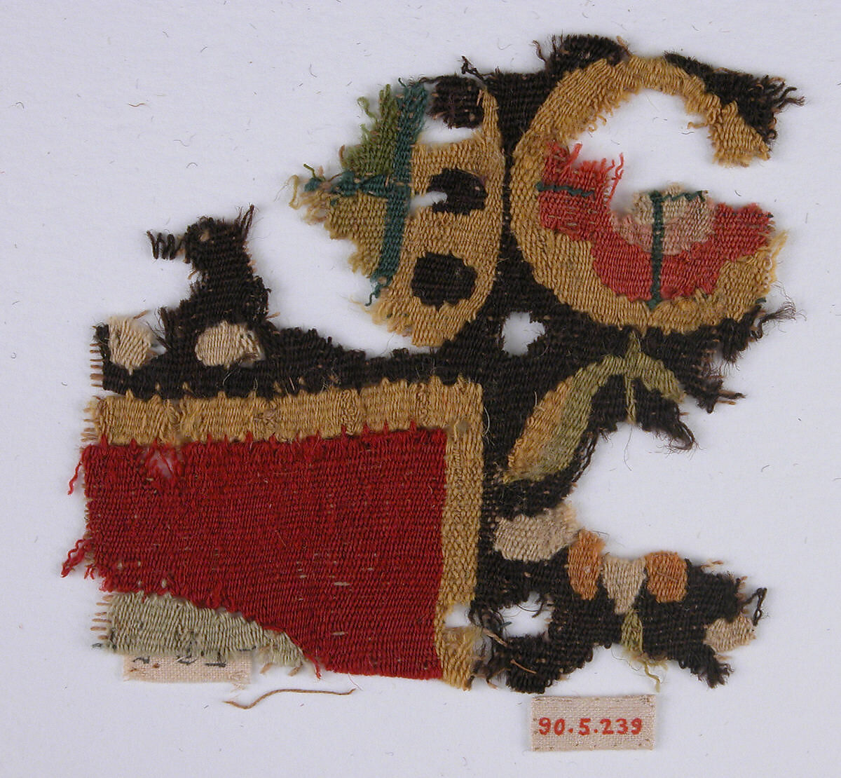Textile Fragment, Wool, linen; tapestry weave