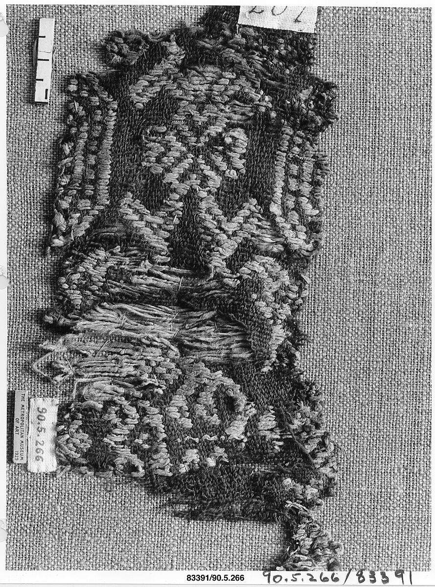 Fragment of a Band, Wool, linen; plain weave, tapestry weave (?) 