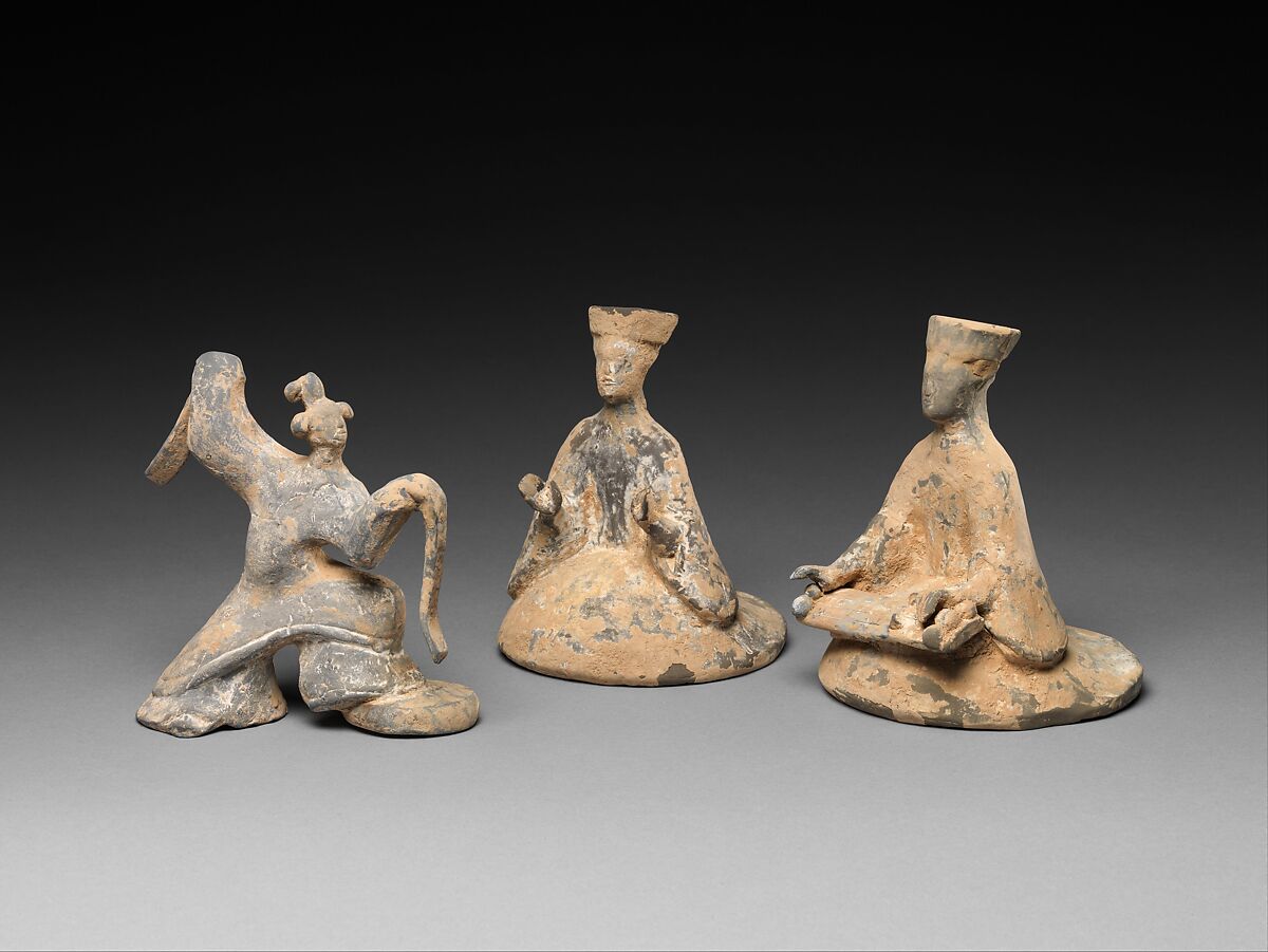 Dancer and Musicians, Earthenware with pigment, China 