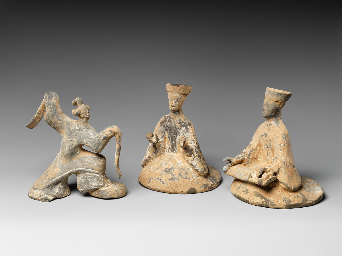 Dancer and Musicians, Earthenware with pigment, China