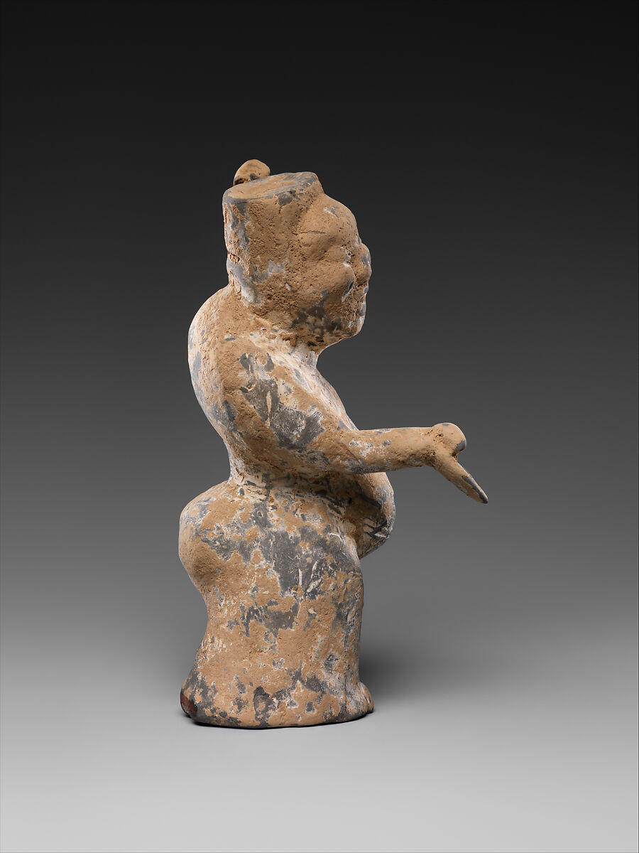 Rustic Dancers, Earthenware with traces of pigment, China