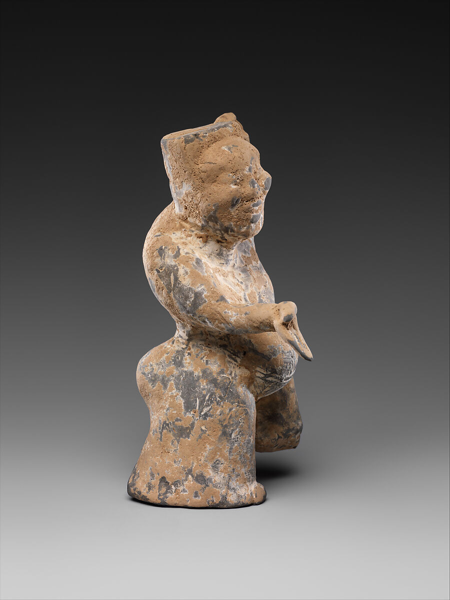 Rustic Dancers, Earthenware with traces of pigment, China