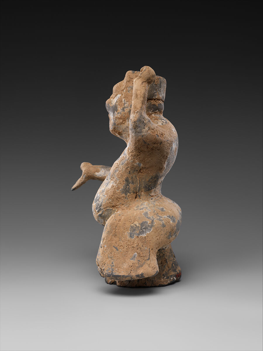 Rustic Dancers, Earthenware with traces of pigment, China