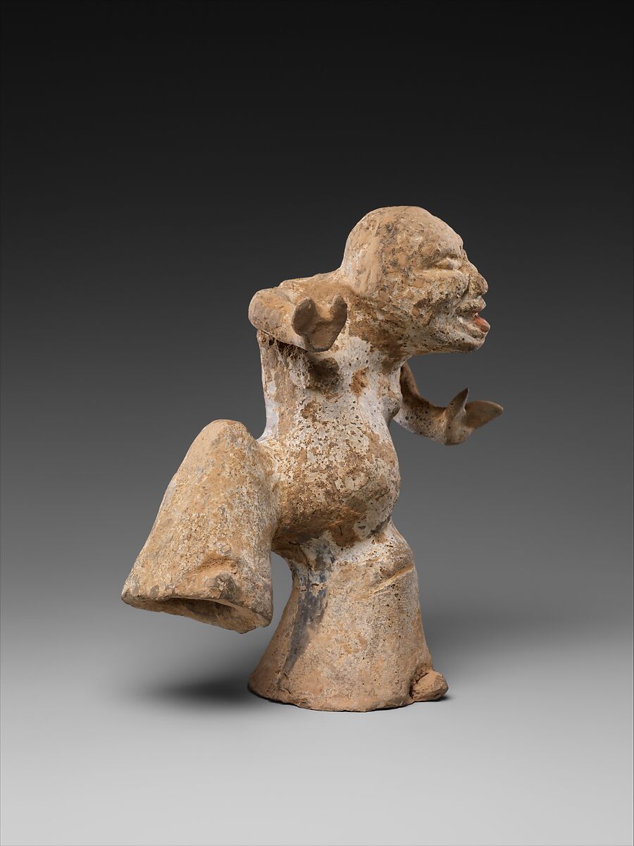 Rustic Dancers, Earthenware with traces of pigment, China